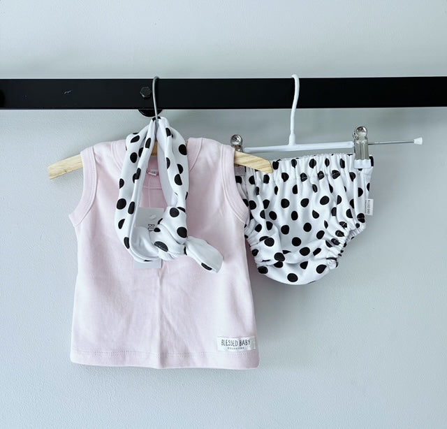 Nappy cover Set - Polka Dot/ Pink