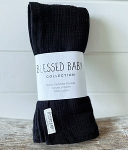 Baby Basics - Swaddle Blanket - Muslin Black