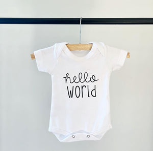 Short Sleeve Onesie - Hello World