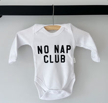 Load image into Gallery viewer, Long Sleeve Onesie - Black No Nap Club
