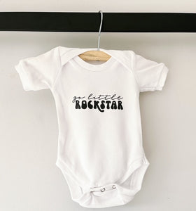 Short Sleeve Onesie - Go Little Rockstar