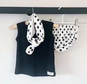 Nappy cover Set - Polka Dot/ Black