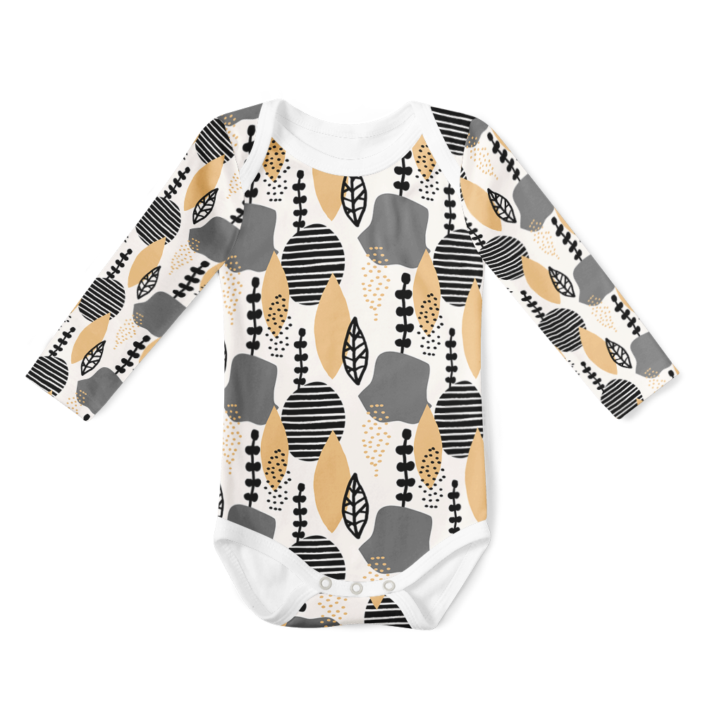 Long Sleeve Onesie - abstraction