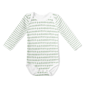 SALE - Long Sleeve Onesie - Morse Sage