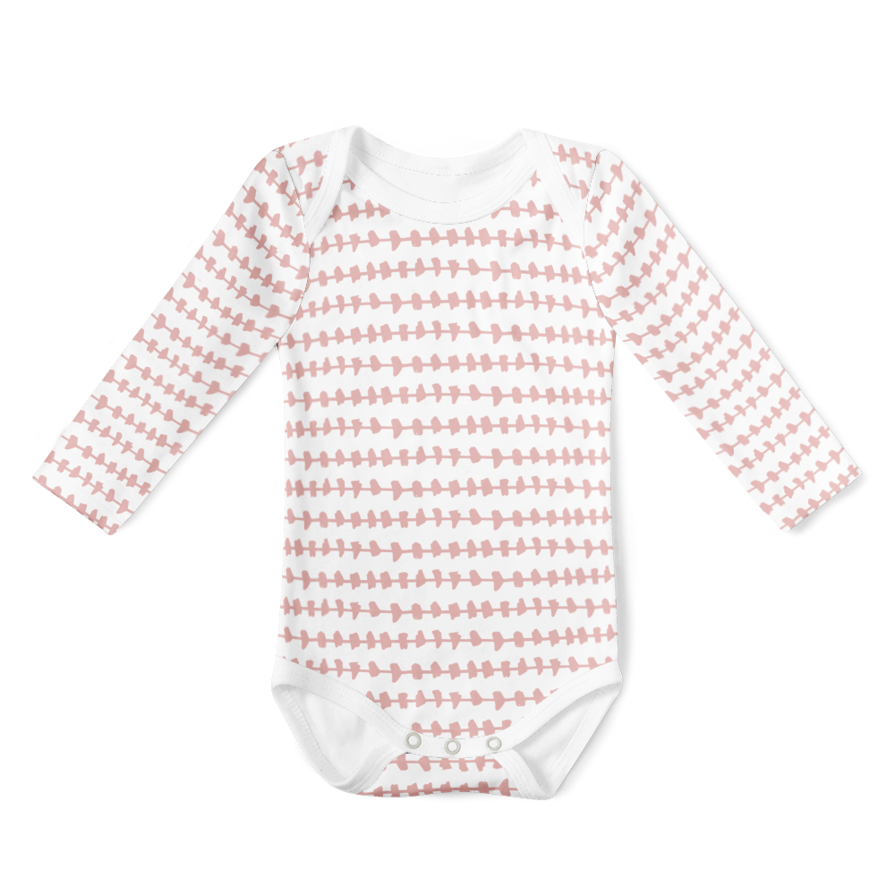 Long Sleeve Onesie - Morse Pink