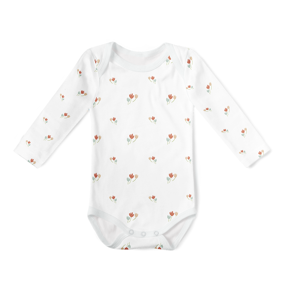 SALE - Long Sleeve Onesie - Autumn Floral