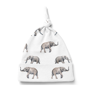 SALE - Knot Beanie - Elephants