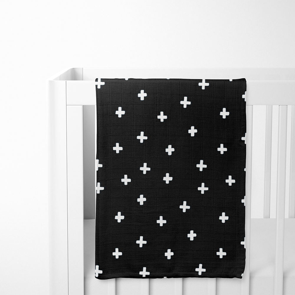 Swaddle Blanket - Cross White