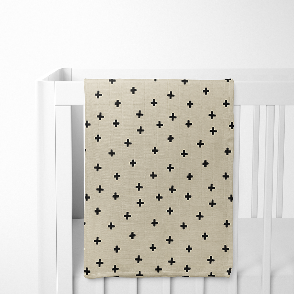 Swaddle Blanket - Stone black