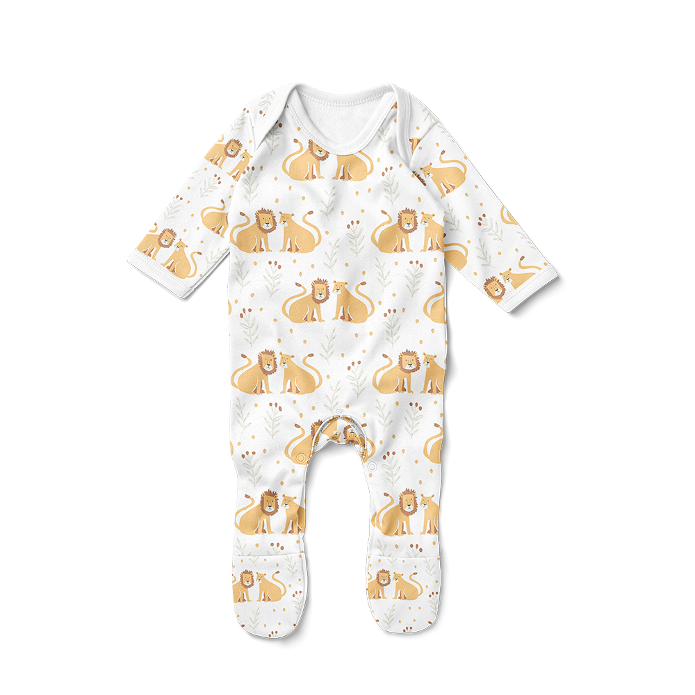 Footed Romper - Lions