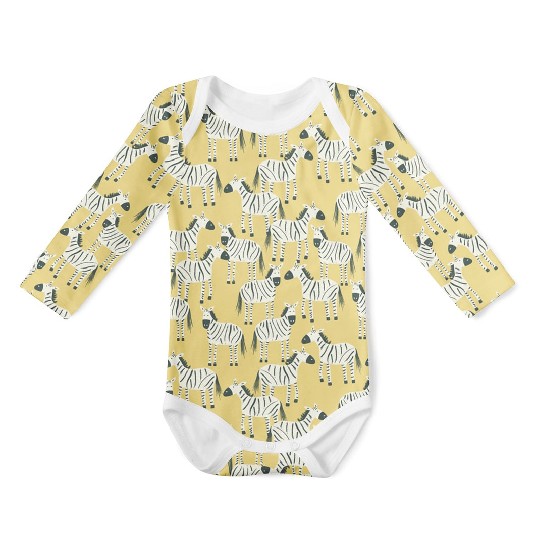 SALE - Long Sleeve Onesie - Zebras