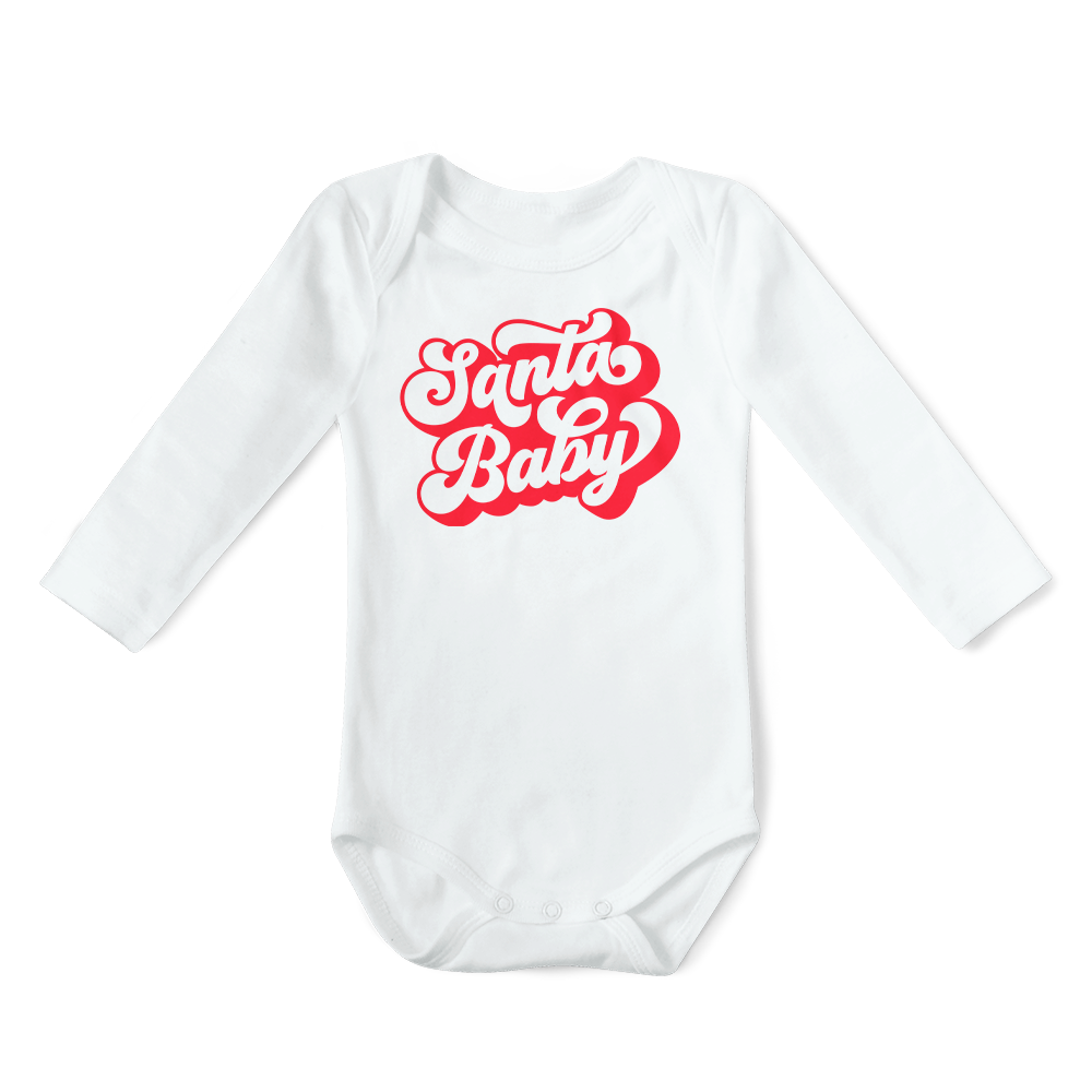 Long Sleeve Onesie - Santa Baby