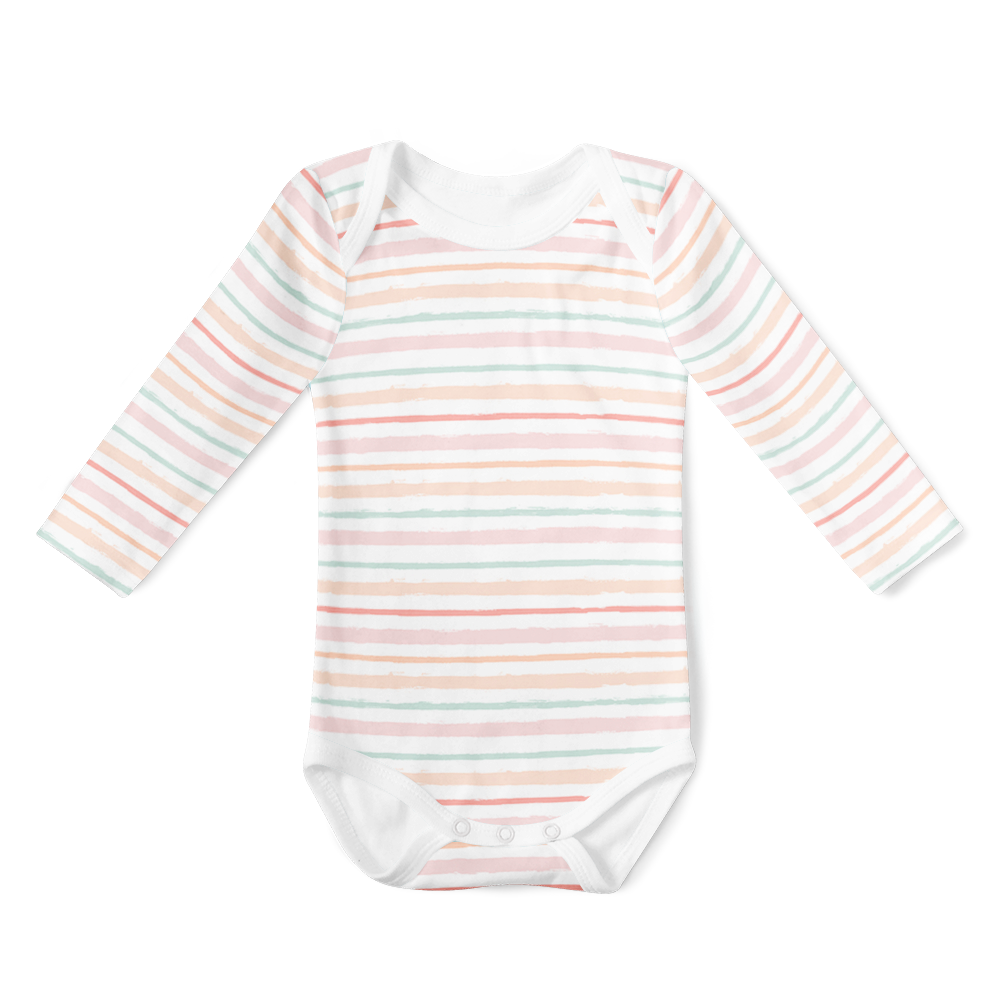 Long Sleeve Onesie - Candy Stripes