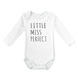 SALE - Long Sleeve Onesie -little miss perfect