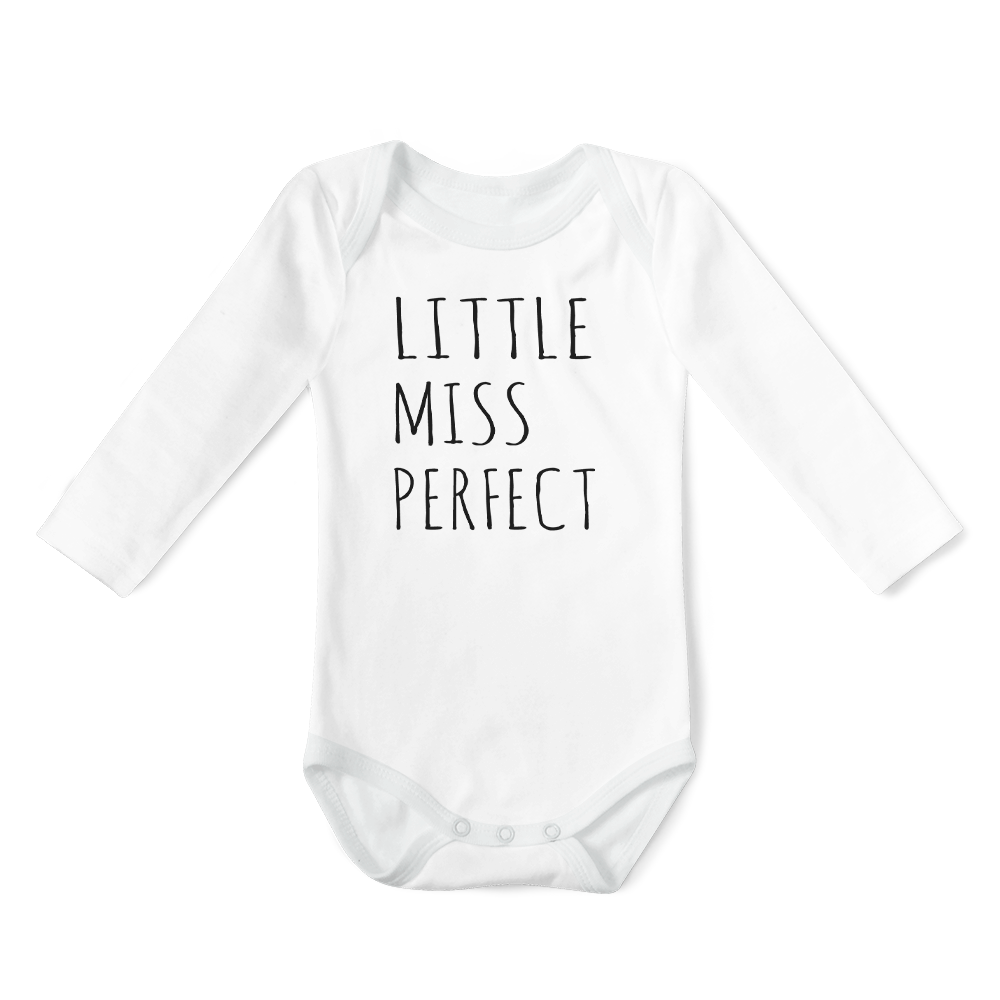 SALE - Long Sleeve Onesie -little miss perfect