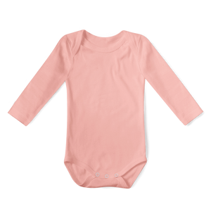 Baby Basics - Long Sleeve Onesie - Peach