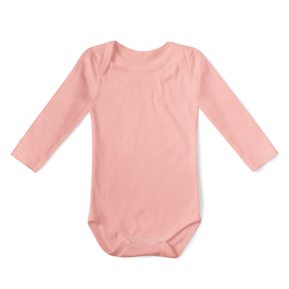 Baby Basics - Long Sleeve Onesie - Peach