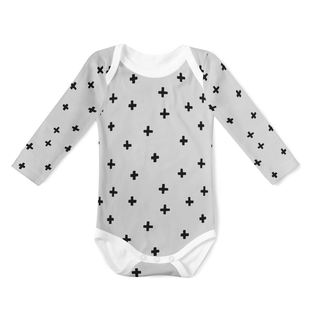 Long Sleeve Onesie - Cross Rock n Roll