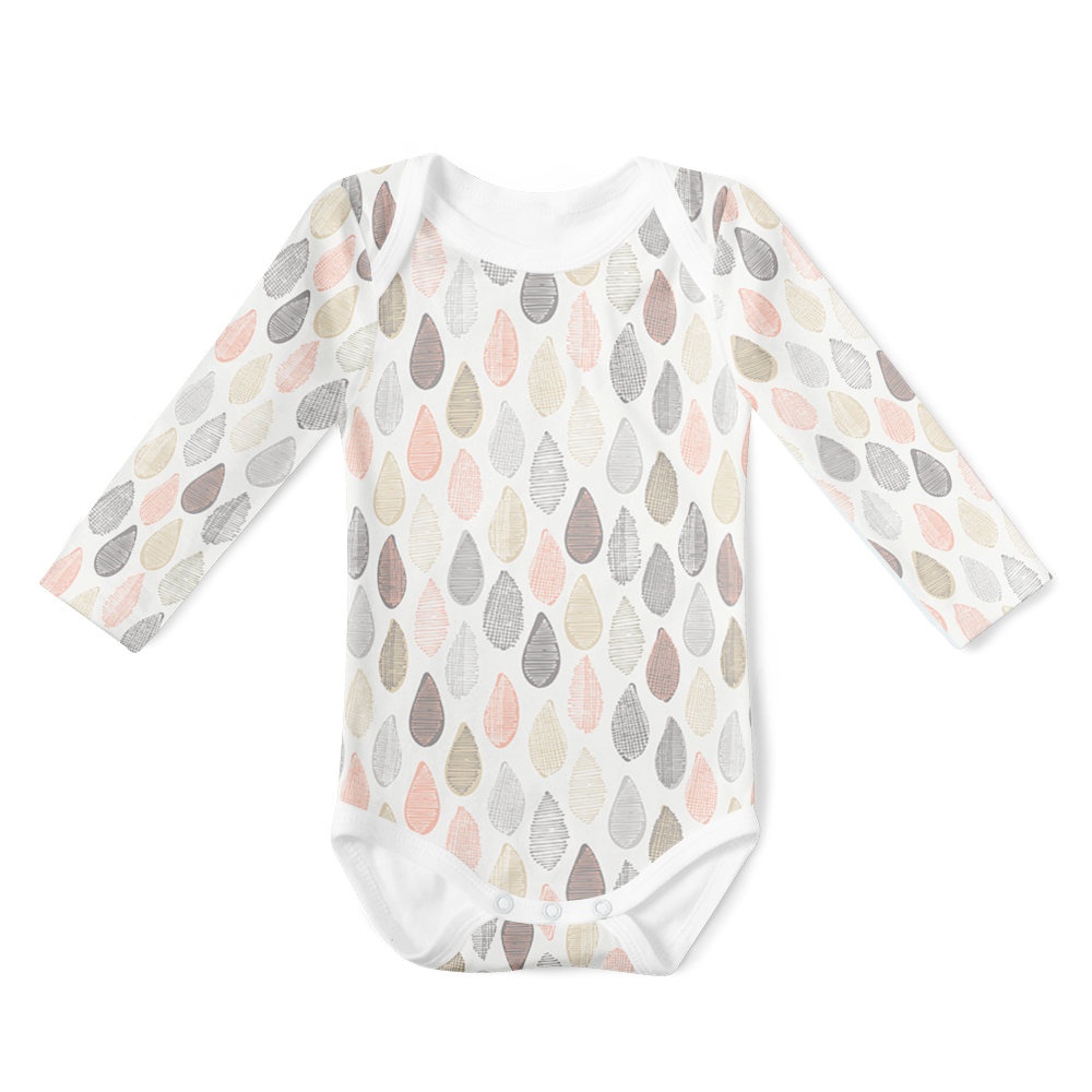 Long Sleeve Onesie - Scattered Droplets