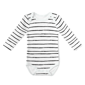 Long Sleeve Onesie - Stripe White