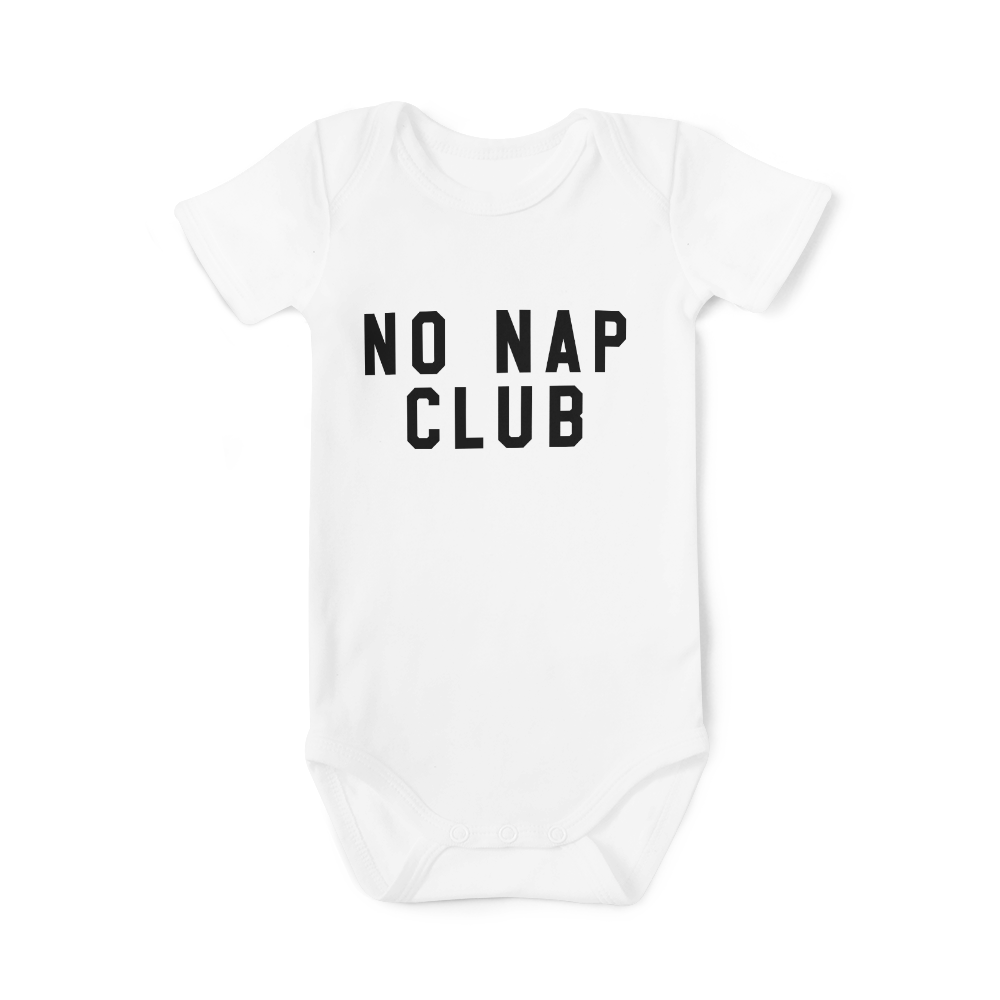 SALE - Short Sleeve Onesie - NO NAP CLUB