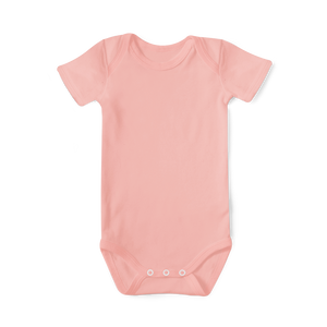 Baby Basics - Short Sleeve Onesie - Peach