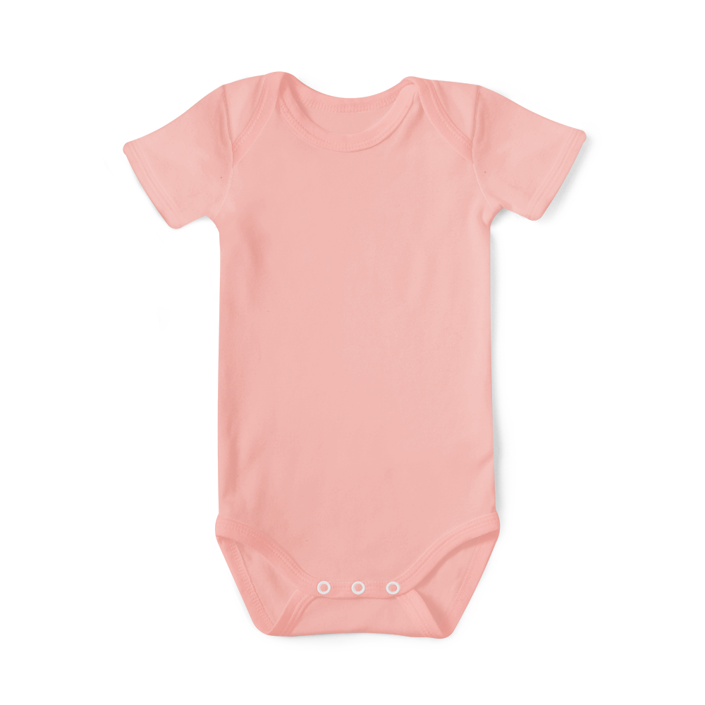 Baby Basics - Short Sleeve Onesie - Peach