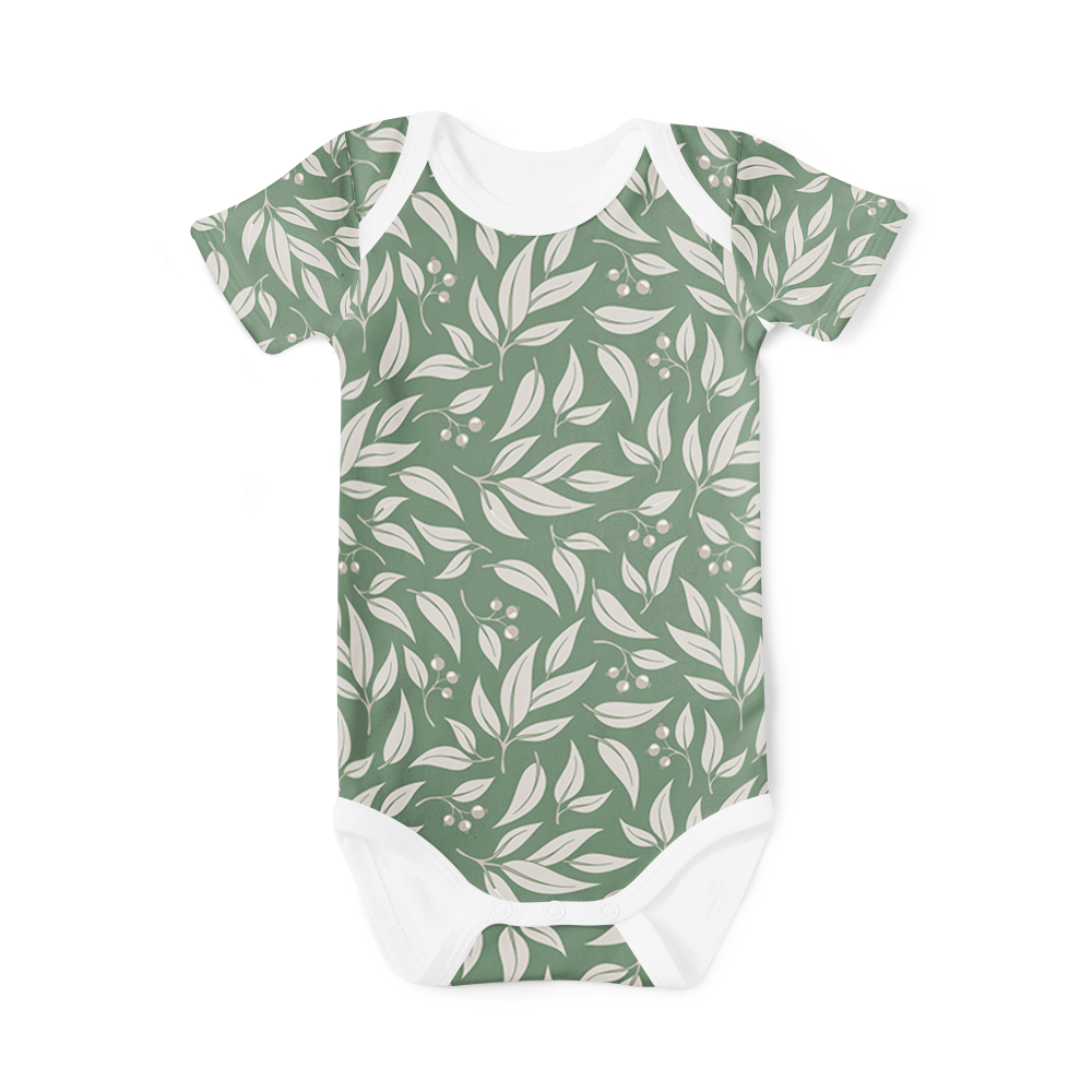 Short Sleeve Onesie - Willow Leaf Green