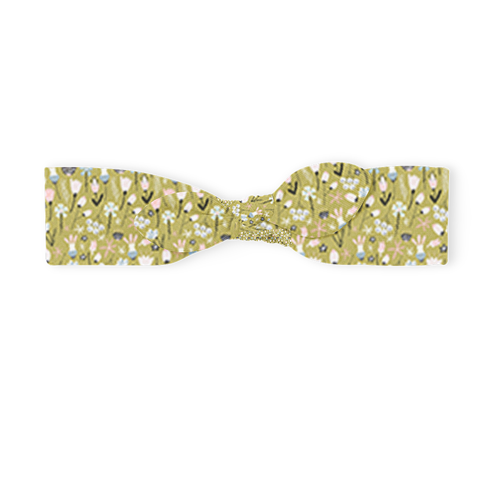 SALE- Headband - Gold floral