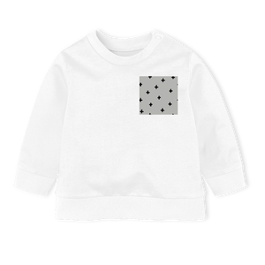 Sweater - White/Cross Grey Rock n Roll Pocket